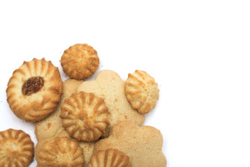 Tea time - different tea biscuits. Photo.