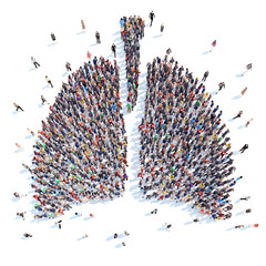 People in the form of a human lung.