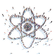 People in the form of an abstract symbol business.