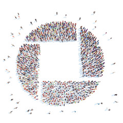 People in the form of an abstract symbol business.