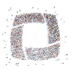 People in the form of an abstract symbol business.