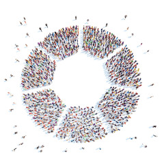 People in the form of an abstract symbol business.