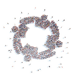 People in the form of an abstract symbol business.