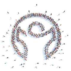 People in the form of an abstract symbol business.