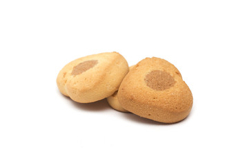 Heart shaped cookies. Dessert. Photo.