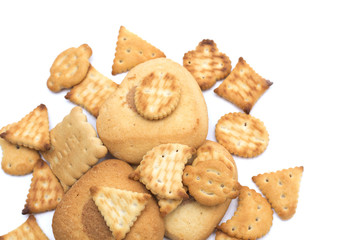 Tea time - different tea biscuits. Dessert. Photo.