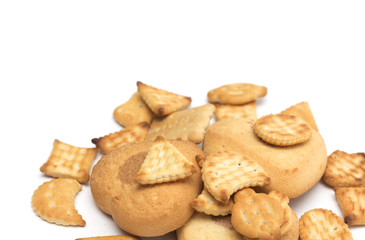 Tea time - different tea biscuits. Dessert. Photo.