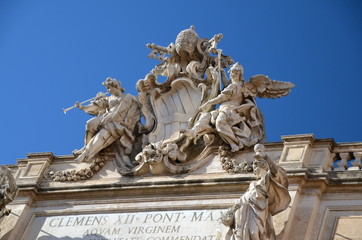 Papal Coat of Arms on the Trevi Fountain, Rome