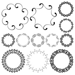 Smooth swirly round frames in mega pack