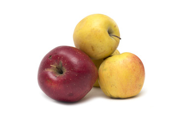 Red and yellow apple. Dessert. Photo.