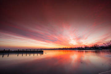 Sunset in Keszthely Bay