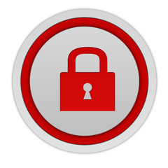 protect circular icon on white background