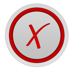 Obraz premium check circular icon on white background