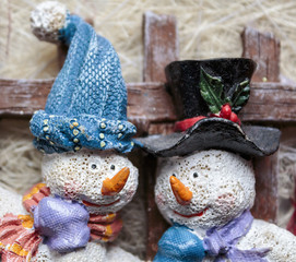 Two snowman decoration