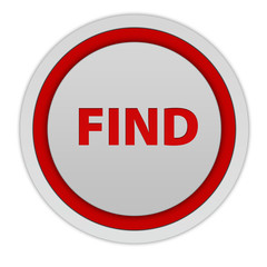 find circular icon on white background