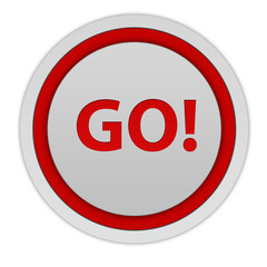 go circular icon on white background