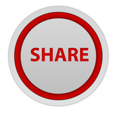 share circular icon on white background