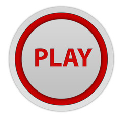 play circular icon on white background