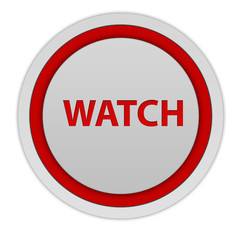 watch circular icon on white background