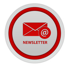 Newsletter circular icon on white background