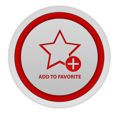 Favorite circular icon on white background