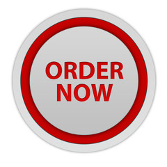 Order now circular icon on white background