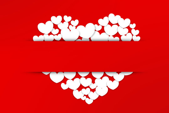 Valentines Day, red background heart  sticky