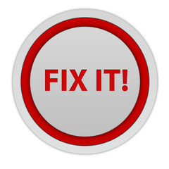 Fix it circular icon on white background