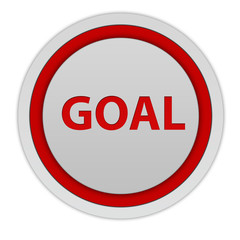 Goal circular icon on white background