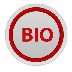 Bio circular icon on white background