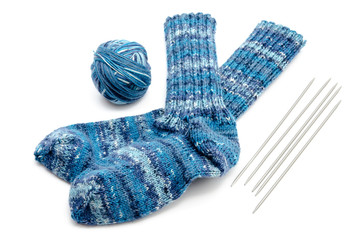Selbst gestrickte Socken