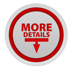 More details circular icon on white background