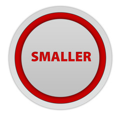 Smaller circular icon on white background