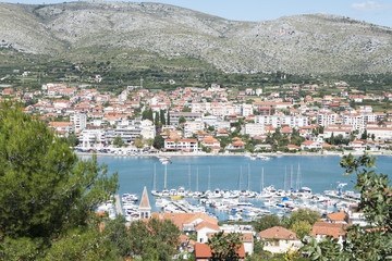 Obraz premium Aerial view on the town of Trogir in Croatia
