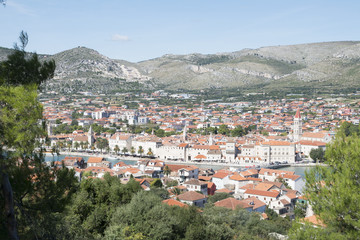 Fototapeta na wymiar Aerial view on the town of Trogir in Croatia