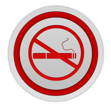 Cigarette circular icon on white background