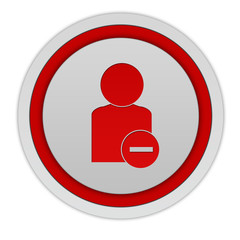 Dislike circular icon on white background