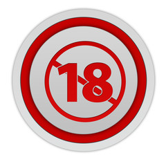 Obraz premium 18 circular icon on white background