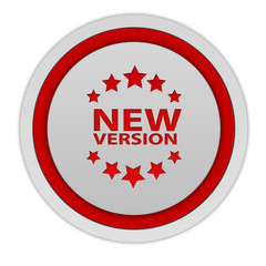 New version circular icon on white background