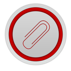 Clip circular icon on white background