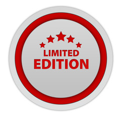Limited circular icon on white background