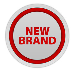 New brand circular icon on white background