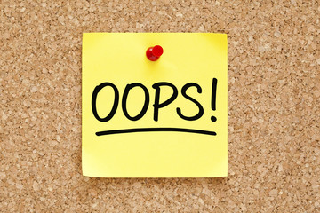 Oops Sticky Note