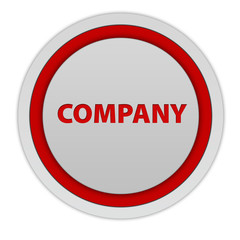 Company circular icon on white background