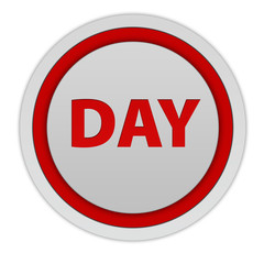 Day circular icon on white background