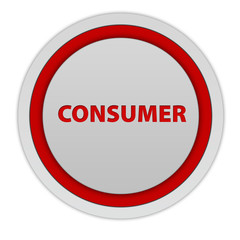Consumer circular icon on white background