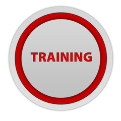 Training circular icon on white background