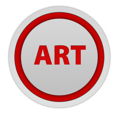 Art circular icon on white background