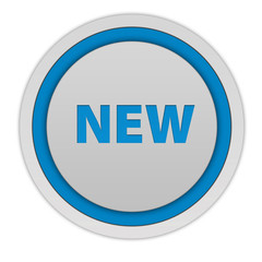 New circular icon on white background