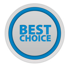 Best choice circular icon on white background
